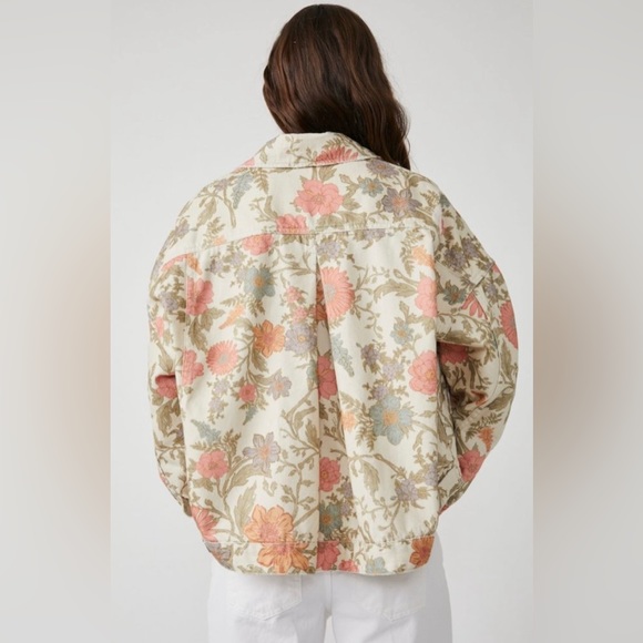 Free People Opal Swing Printed Denim Jacket 💫 - Picture 4 of 9